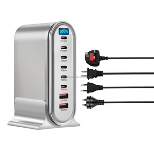 500W Gan Sạc 8-Cổng Đa Chức Năng Máy Tính Để Bàn Nhanh Chóng Sạc Trạm Android Qc3.0 <span class=keywords><strong>USB</strong></span> Du Lịch Tường Sạc 6USB C Power Adapter - Product Image 4