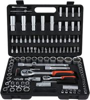 Kit d'outils de réparation automobile robuste 108 pièces, qualité industrielle, avec clé à douille complète et mallette de rangement pour l'entretien des voitures en garage