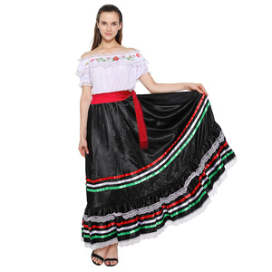 Robe ethnique mexicaine pour femmes Costume d'Halloween pour le jeu de rôle en tant que chanteur joyeux Costume de scène tenue d'Halloween - Product Image 4