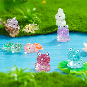 Figuras <span class=keywords><strong>de</strong></span> Ranas con Purpurina para Micro Paisajes, Miniaturas <span class=keywords><strong>de</strong></span> Animales <span class=keywords><strong>de</strong></span> Resina con Purpurina Multicolor para Decoración <span class=keywords><strong>de</strong></span> Jardines <span class=keywords><strong>de</strong></span> Hadas, Estanques y Terrarios - Product Image 1