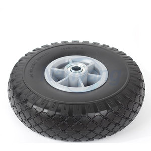 Pneu anti-crevaison 10x3.00-4 avec roulement de 5/8 po, pneu et roue de remplacement robustes de 10 po compatibles avec les chariots à main - Product Image 3