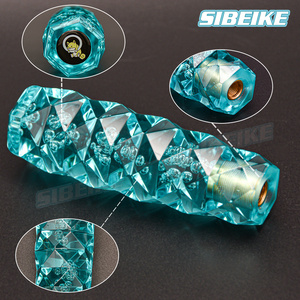 Pomello del cambio in cristallo stile diamante 3D 15cm accessori per auto JDM pomello del cambio del cambio a bolle trasparente adesivo casuale - Product Image 2