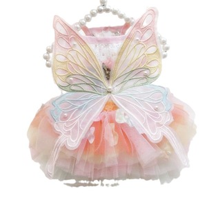 <b>Princess</b> Tutu Dog Dress Rainbow Butterfly Summer Lightweight Pet <b>Clothes</b> for Dogs - Product Image 4
