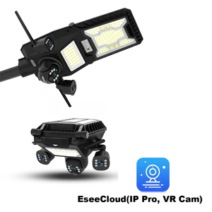 Lampadaire solaire en plastique contrôlé par application avec caméra IP65 4G/WiFi, <span class=keywords><strong>batterie</strong></span> LiFePO4, LED et sécurité CCTV pour la route - Product Image 1