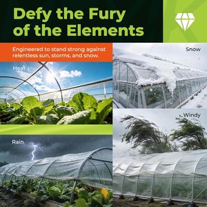 Heavy Duty <b>Greenhouse</b> <b>Plastic</b> Sheeting 6 Mil 8x25 Ft UV Resistant Clear Polyethylene Film For Garden Agriculture - Product Image 5