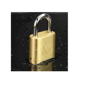Cerradura de Puerta con Llave de Sobrecarga de Latón Sólido MasterLock, Cerradura con Contraseña 176KAMCN - Product Image 1