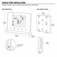 Thermostat sans fil HY09RF-WIFI, contrôleur de température intelligent Wifi, thermostat d'ambiance pour chaudière à gaz, compatible avec Alexa et Google Home