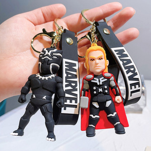 Llaveros de Silicona <span class=keywords><strong>3D</strong></span> Personalizados de Anime, Llaveros de PVC Suave de Dibujos Animados de Spider-Man y Iron Man, Colgante Promocional de Goma, Llavero - Product Image 4
