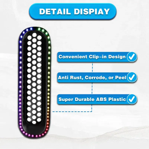 Lumière de Grille clignotante encastrée avec télécommande, 7x insertion de Grille avant, lumière de Grille <span class=keywords><strong>LED</strong></span> rvb pour <span class=keywords><strong>Jeep</strong></span> <span class=keywords><strong>Wrangler</strong></span> <span class=keywords><strong>JK</strong></span> - Product Image 4