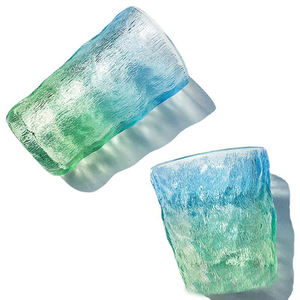 Tasse à café Glacier progressif <span class=keywords><strong>de</strong></span> haute valeur en gros d'usine tasse en verre à eau <span class=keywords><strong>de</strong></span> couleur <span class=keywords><strong>de</strong></span> haute qualité - Product Image 2