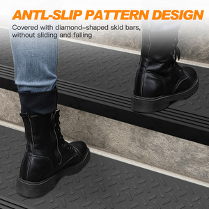 Degraus de Borracha Personalizados, Degraus de Borracha para Exterior Antiderrapantes com Borda para Escadas de Madeira, Concreto, Mármore, Azulejo e Metal, Preto - Product Image 4