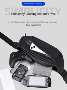 Sac bandoulière fonctionnel pour <span class=keywords><strong>homme</strong></span>, motif géométrique, idéal pour le cyclisme et les loisirs en extérieur - Product Image 4