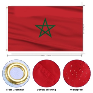 Drapeau du <span class=keywords><strong>Maroc</strong></span> 3x5 pieds, bannière de qualité résistante à la décoloration, couleurs vives, drapeau national pour intérieur et extérieur, vente en gros d'usine - Product Image 2