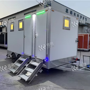 ห้องน้ำเคลื่อนที่หรูหราสำหรับรถยนต์วีไอพีกลางแจ้ง พร้อมฝักบัวอาบน้ำ ห้องสุขาแบบพกพาสำหรับรถพ่วง - Product Image 6