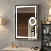 Hot Sale Factory Wholesale Wall Mounted Hotel LED Magnifying Bathroom Mirror