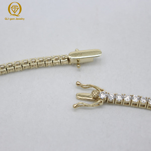 Elegante Collar de Tenis en Oro Rosa, Cadena de Oro de 10K, 14K, 18K, Diamante Cultivado en Laboratorio de Alta Claridad Blanco D con Certificado IGI - Product Image 3