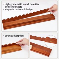Plateaux en bois dur de qualité supérieure, 4 pièces, durables, avec pousseurs américains de 20 pouces, support en bois pour Mahjong et tuiles de Mahjong avec règles