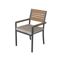 Lujo aluminio plástico madera jardín Patio muebles para cafetería al aire libre mesa de comedor conjunto patio granja apartamento hogar