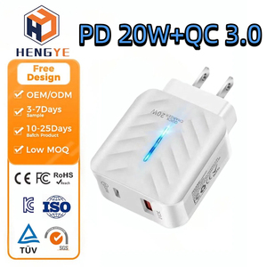 Chargeurs de <span class=keywords><strong>téléphone</strong></span> en gros, charge rapide, chargeurs de <span class=keywords><strong>téléphone</strong></span> de haute qualité, câbles de charge rapide, adaptateur secteur 20W, chargeur PD QC USB C, fabrication OEM - Product Image 1