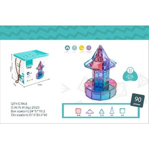 Jouet éducatif pour l'apprentissage précoce, blocs de <span class=keywords><strong>construction</strong></span> magnétiques en plastique ABS Eli Toys de 7,5 cm, plusieurs styles, très demandés - Product Image 3