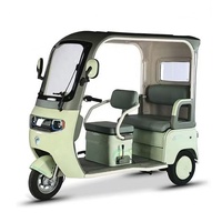 Nouveau tricycle électrique pour passagers, batterie au plomb-acide 60V, tricycle 1000W, siège double rangée, tricycle électrique fermé pour adultes