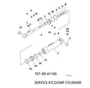 Kit de Mantenimiento para el Cilindro de Volteo de la Cargadora de Ruedas WA380-6, Número de Pieza 707-99-41100 7079941100 - Product Image 4