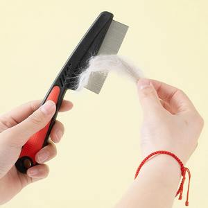 テディ犬 & 猫ノミ脱毛櫛1列密な歯付きバスルーム用環境に優しい - Product Image 3