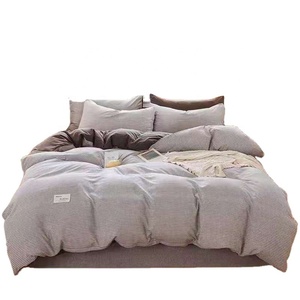Ropa de cama encantadora, colcha de algodón de lavado de color liso, funda de almohada, Juego de 4 piezas, <span class=keywords><strong>2021</strong></span> - Product Image 1