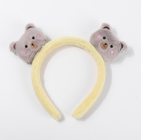 Dessin animé mignon animal en peluche bandeau femme ours lapin grenouille chat visage lavage bandeau fille cheveux accessoires