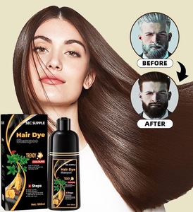 Tinte de Cabello Negro <span class=keywords><strong>a</strong></span> Base de Hierbas, de Oscurecimiento Rápido, Orgánico, Permanente en <span class=keywords><strong>5</strong></span> Minutos, para Uso Doméstico, 500 ml, Bajo en Amoníaco - Product Image 2
