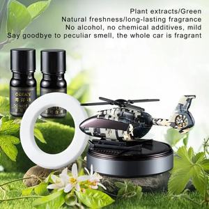 Nouvelle décoration d'aromathérapie pour voiture et avion solaire, lumière rotative sensible à la lumière, parfum solide, design magnétique, parfum automobile - Product Image 5