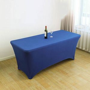 Cubierta de Mesa Rectangular Larga de Spandex Personalizada con Impresión para Bodas y Ferias Comerciales - Product Image 2
