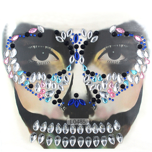 ZHONGLI - Joyas Temporales Coloridas <span class=keywords><strong>para</strong></span> el Cuerpo y <span class=keywords><strong>la</strong></span> <span class=keywords><strong>Cara</strong></span> <span class=keywords><strong>para</strong></span> Halloween, Pegatinas de Tatuajes con <span class=keywords><strong>Gemas</strong></span>, Modelo de Gema de Halloween Hecha en China <span class=keywords><strong>para</strong></span> Adultos y Niños - Product Image 4