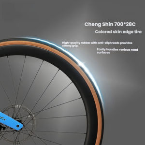 Bicicleta de Carretera WXW S600 para Adultos, Cuadro de Fibra de Carbono, Horquilla con Suspensión, 24 Velocidades, Neumáticos Gruesos 700*28C, Freno Hidráulico, Gran Agarre, Carbono - Product Image 5