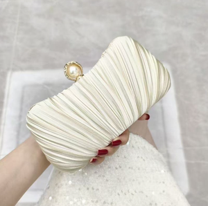 2025 New Satin Pleated Evening <b>Bag</b> Bracelet Handle Handbag Shoulder Crossbody <b>Bag</b> for Women - Product Image 2