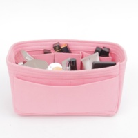 Organisateur de rangement multi-poches en feutre pour sac à main |   Insert de sac à main rose - Personnalisation OEM/ODM disponible