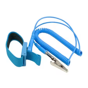 Leenol Venta caliente elástico ajustable <span class=keywords><strong>ESD</strong></span> muñequera antiestático Cable de puesta a tierra <span class=keywords><strong>ESD</strong></span> correa de muñeca Longitud del cable 1,8 m - Product Image 3