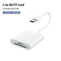 Lector de Tarjetas USB Tipo-C 2 en 1, Adaptador SD TF MicroSD de Alta Velocidad 10Gbps OTG Multipuerto para Teléfono, Tableta, Cámara, Computadora