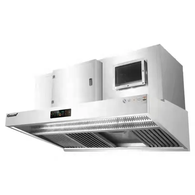 KELVレストランキッチン一体型排気フード範囲2.0M煙突、静電フィルター付き煙や臭いを排除