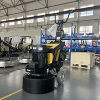 Ponceuse à béton portative 520 mm 110 V à 3 têtes diamantées pour travaux routiers