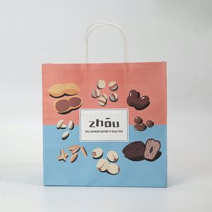 Personalized Customized Classic Durable Tote <b>Bags</b> with Custom Printed Kraft Paper Gift Shopping <b>Packaging</b> <b>Bags</b> and Logos - Product Image 2