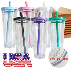 Double Walled 24Oz Plastic Cups Pre Drilled Snow Globe Leak Proof Smoothie Cup for <b>Bubble</b> Tea, <b>Boba</b> Pearls - Product Image 1