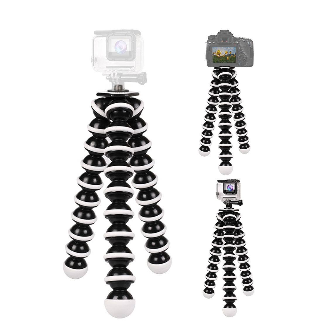 Hongdak Professional Carbon Fiber Tripod for Camera Mini Flexible Octopus Tripod Gorilla Tripod for Camera and Mobile Phone