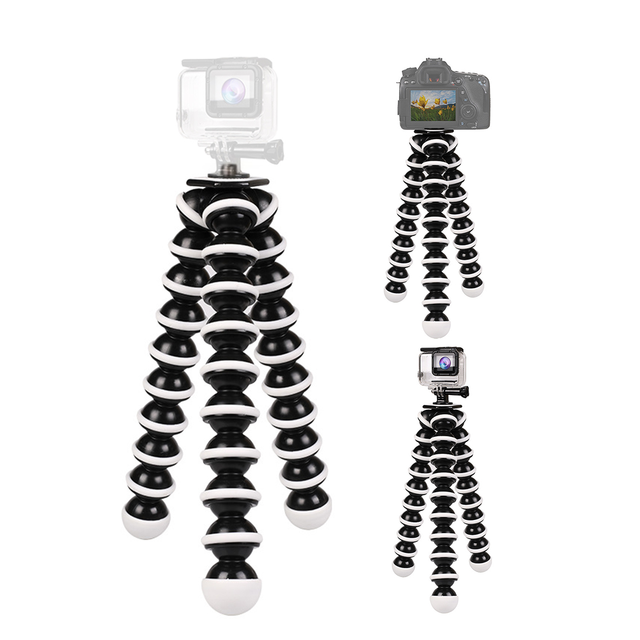 Hongdak Professional Carbon Fiber Tripod for Camera Mini Flexible Octopus Tripod Gorilla Tripod for Camera and Mobile Phone