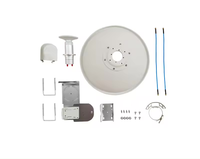 QTECH Antenne Parabolique 50 km à Gain Élevé PTP/PTMP Echo 2 D Double Bande 2.4GHz/5GHz 2x2 MIMO TDMA CPE Routeur Blanc pour Accès Sans Fil Extérieur