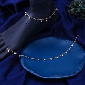 Chaînes de cheville bicolores élégantes, bijoux de mode, accessoire de pied de créateur, élégant, tendance, décoratif - Product Image 1