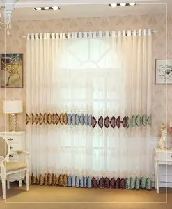 Cortinas Transparentes Bordadas de Estilo Europeo, Alemán y Turco, Listas para Usar, Venta al por Mayor, para la Sala de Estar, de Lujo - Product Image 1