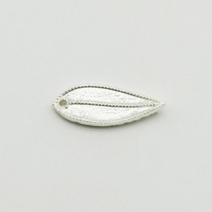 จี้รูปใบไม้ทองแดงชุบทองและเงินสำหรับทำสร้อยคอรูปทรงเพชร - Product Image 3