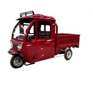 Закрытый, сочлененный погрузчик с навесом, грузовой автомобиль большой мощности 1000 Вт с грузом и трехколесный велосипед - Product Image 3