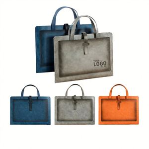 Sac en cuir A4 personnalisé avec logo OEM et poignée - Idéal pour les cadeaux promotionnels et les faveurs de mariage - Product Image 3